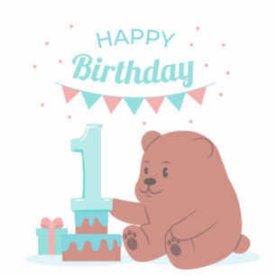 Happy Birthday Nummer Eins Aufkleber