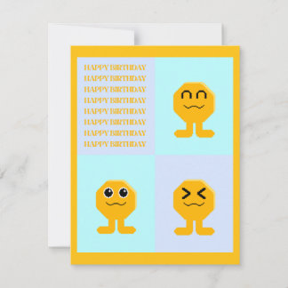 Happy Birthday Octagon Popkin Einladung