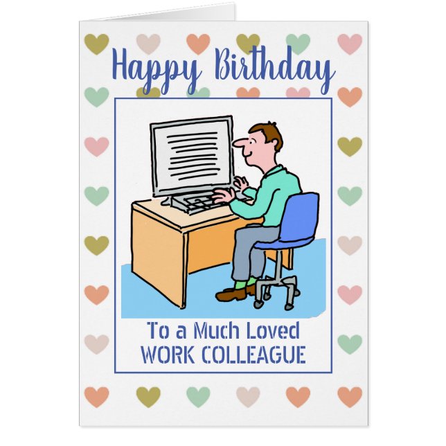 Happy Birthday Office Work Colleague (Vorne)