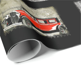 Happy Birthday Old Chap VIntage Cars Geschenkpapier