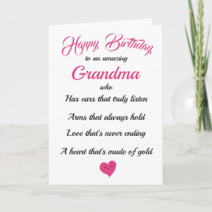 Happy Birthday Oma Black Pink Typografy Card Karte