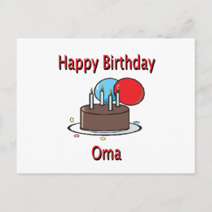 Happy Birthday Oma German Oma Birthday Design Postkarte