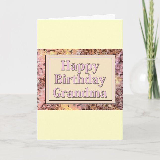 Happy Birthday Oma Karte (Vorderseite)