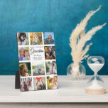Happy Birthday Oma Modern Foto Collage Chic Fotoplatte<br><div class="desc">Ein wunderschönes,  modernes Geburtstagsgeschenk für Ihre geliebte Großmutter: Eine modische Instagram-Collage-Plakette mit Ihrer persönlichen Nachricht und Ihren Namen für die beste Oma aller Zeiten.</div>