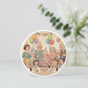Happy Birthday Oma Vintag Design Save The Date