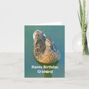 "Happy Birthday, Opa, Ente Foto" Karte