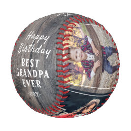 Happy Birthday Opa Rustic 3 Foto Collage Baseball