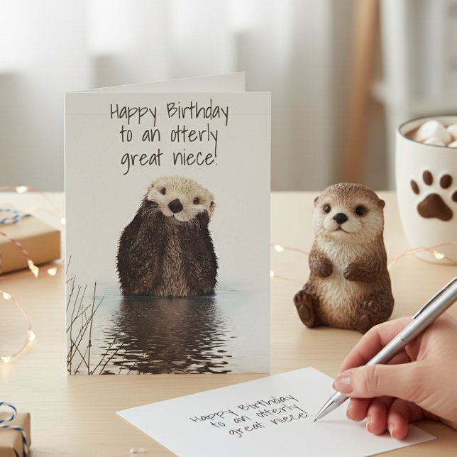 Happy Birthday Otterly Great Niece Karte (Von Creator hochgeladen)