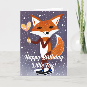 Happy Birthday Our Little Fox Feiertagskarte
