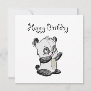 Happy Birthday Panda Card Feiertagskarte