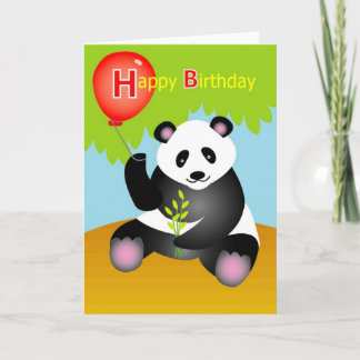 Happy Birthday Panda Karte