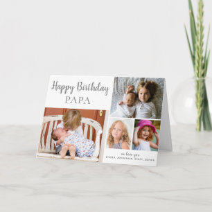 Happy Birthday PAPA FotoCollage Karte