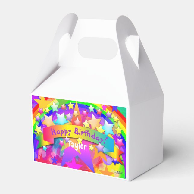 Happy Birthday Paper Bevorzugung BoxRainbow HAMbyW Geschenkschachtel (Vorderseite)