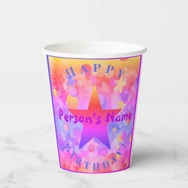 Happy Birthday Paper Cup HAMbyWG Pappbecher (Rückseite)