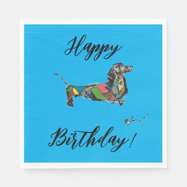 Happy Birthday Paper Napkin Serviette (Vorderseite)