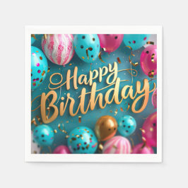Happy Birthday Paper Napkin Serviette