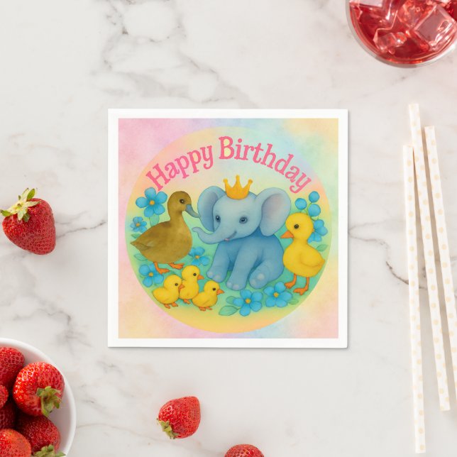 Happy Birthday Paper Napkins - Children Serviette (Beispiel)
