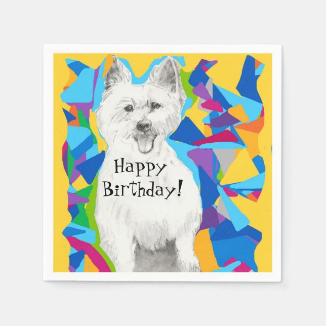 Happy Birthday Paper Napkins Serviette (Vorderseite)