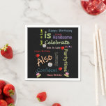 Happy Birthday Paper Napkins Son in Law Serviette<br><div class="desc">Paper Napkins</div>