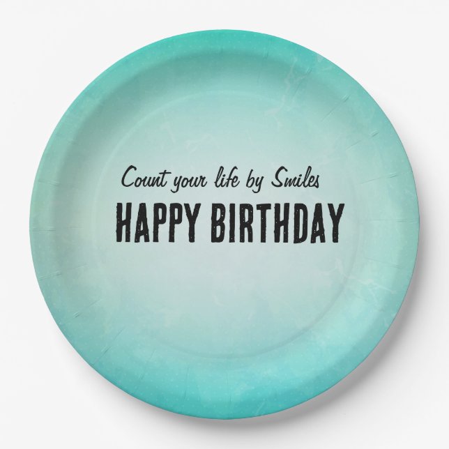 Happy Birthday Paper Plate Design Pappteller (Vorderseite)