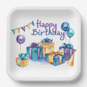 Happy Birthday Paper Plate Pappteller