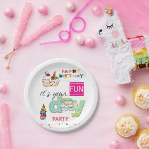 Happy Birthday Paper Tellers FUN Cupcake Pappteller
