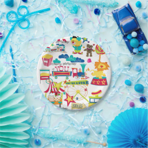 Happy Birthday Paper Tellers Karneval Circus Pappteller