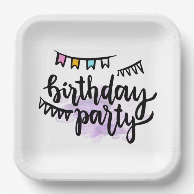 Happy Birthday Paper Tellers Pappteller (Vorderseite)