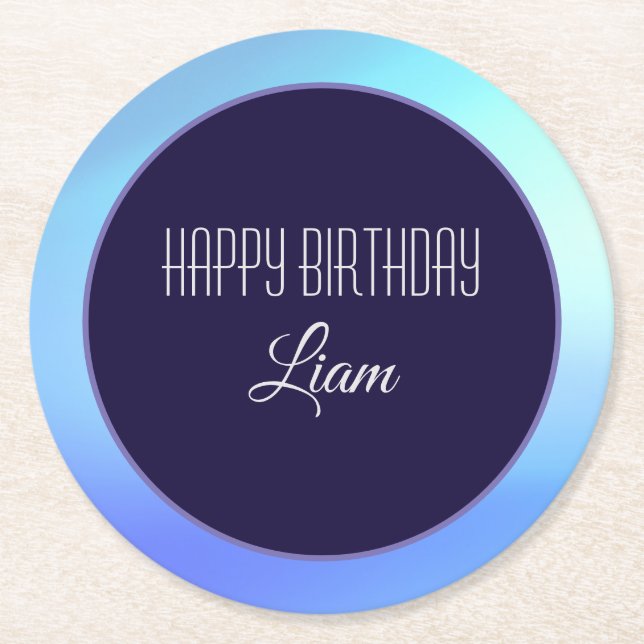 "Happy Birthday" Paper Untersetzer (Vorderseite)