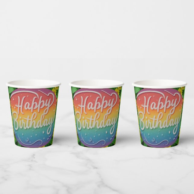 Happy Birthday Pappbecher (Multi)