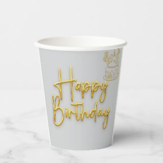Happy Birthday Pappbecher