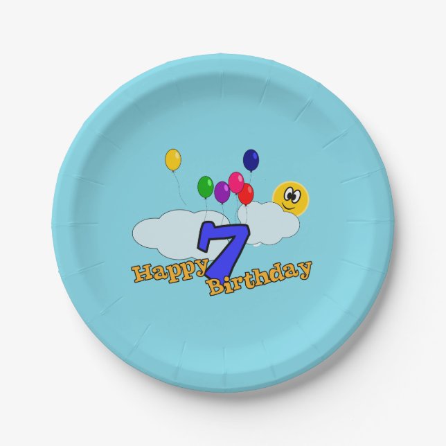 Happy Birthday Pappteller (Vorderseite)