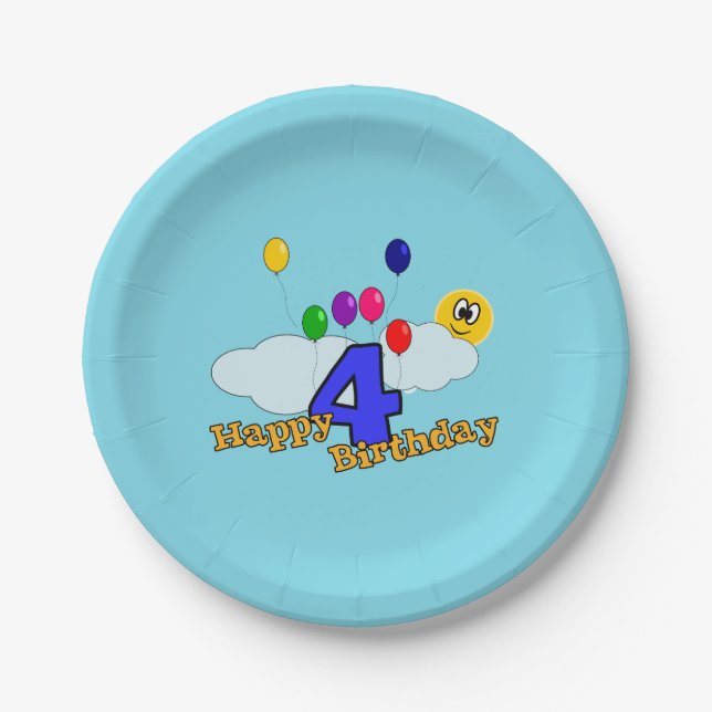 Happy Birthday Pappteller (Vorderseite)