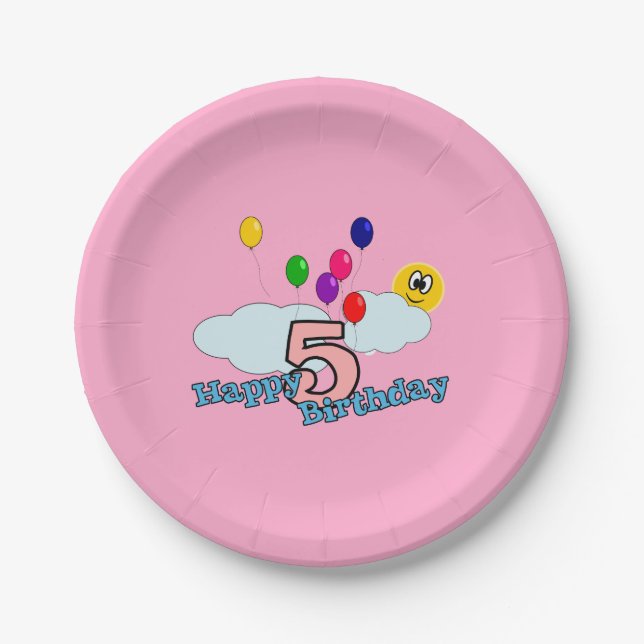 Happy Birthday Pappteller (Vorderseite)