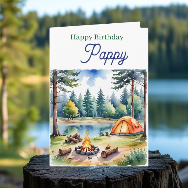 Happy Birthday Pappy | Campsite Poem Karte (Von Creator hochgeladen)