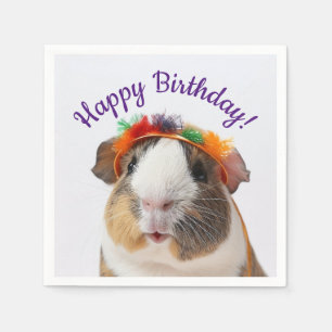 Happy Birthday - Party Animal Guinea Pig #2 Serviette