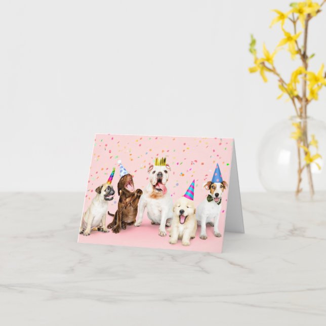 Happy Birthday Party Animal Karte (Gelbe Blume)