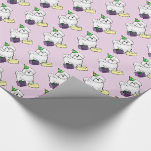 Happy Birthday (Party) Bichon Frise Hund - Niedlic Geschenkpapier