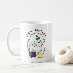 Happy Birthday (Party) Bichon Frise Hund - Niedlic Kaffeetasse