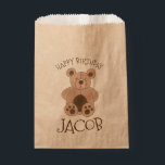 Happy Birthday Party Brown Teddy Bear Kid Baby Geschenktütchen<br><div class="desc">Personalisieren Sie einfach mit Ihren Informationen! Der Gefältbeutel enthält eine originale Marker-Abbildung eines braunen Teddybären. Ideal für die Geburtstagsparty oder die Babydusche eines Kindes. Diese Abbildung ist auch auf anderen Produkten verfügbar. Sehen Sie nicht, wonach Sie suchen? Brauchen Sie Hilfe bei der Anpassung? Kontaktieren Sie Rebecca, um etwas für Sie...</div>