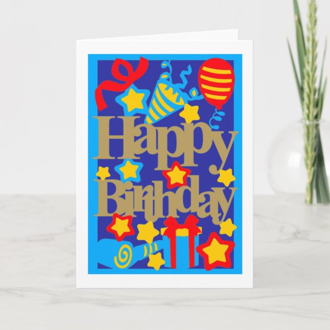 Happy Birthday Party Card Karte (Vorderseite)