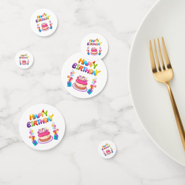 Happy Birthday Party Confetti Table Confetti Konfetti (Gruppe)