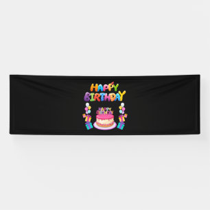 Happy Birthday Party Konfetti 2,5x8 Vinyl- Banner