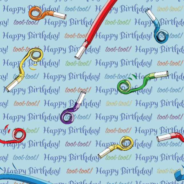 Happy Birthday Party Noisemakers Geschenkpapier Set (Von Creator hochgeladen)