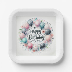 "Happy Birthday Party Paper Tellers" Pappteller