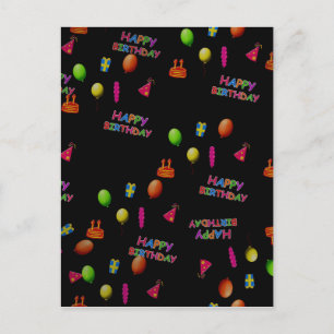 Happy Birthday Party Personalize Destiny Destiny's Postkarte