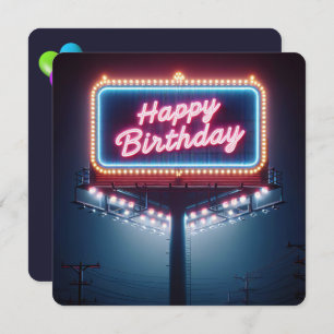 Happy Birthday Party Sign Einladung