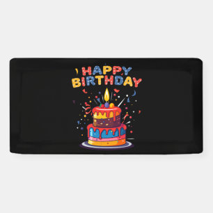Happy Birthday Party Thema Lieferungen 2x1 Vinyl Banner