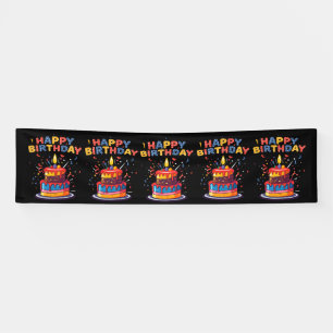 Happy Birthday Party Themenbedarf 2.5x10 Vinyl Banner