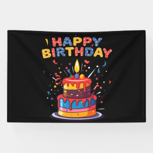 Happy Birthday Party Themenbedarf 4x6 Vinyl Banner